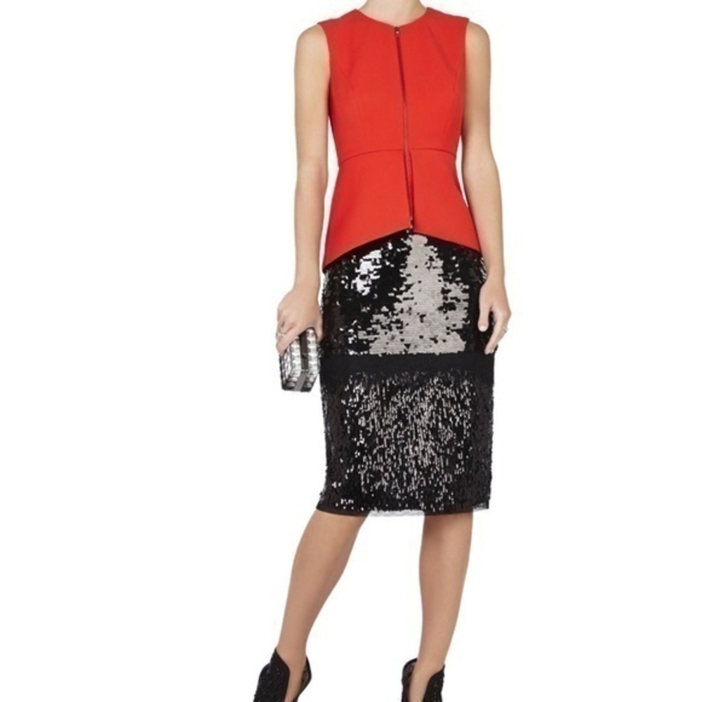 New BCBG MAXAZRIA | Pencil Skirts Nylon Medium Party Style Midi Skirts Sequin S